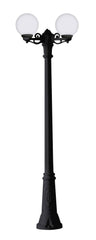 Farola doble LED exterior FUMAGALLI "GIGI BISSO GLOBE" 2xE27