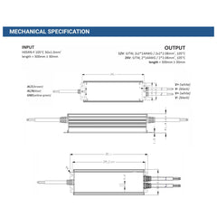 Fuente de alimentación - 12V - 290W - 24.2A - IP67