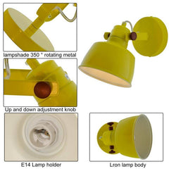 Aplique pared interior moderno orientable "KUKKA" bombilla E14