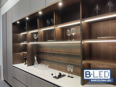 Perfil de aluminio empotrable para tira LED - 13x12mm - Tiras LED ≤5mm - 2 metros