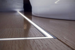 Perfil de aluminio para tira LED impermeable empotrable suelo 27x11mm (2metros)