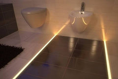 Perfil de aluminio para tira LED impermeable empotrable suelo 27x11mm (2metros)