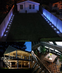 Kit 6 focos LED empotrables en suelo Ø58x9mm 0,5W 12V-DC IP67