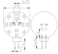 Bombilla LED G4 Bi-Pin 2,3W plana