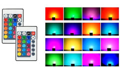 Foco proyector LED RGB 50W con mando IP65