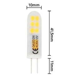 Bombilla LED G4 Bi-Pin - 2W - 6500K - CRI 80 - 12V DC/AC