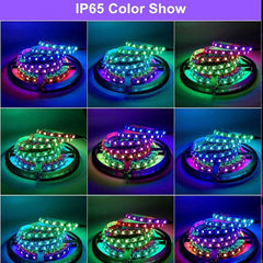 Tira LED inteligente IC RGB 12V DC - 14,4 W/m - IP65 - 60 LED/m - Ancho 10mm - 5 metros