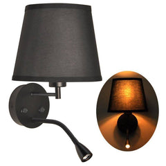 Aplique de pared "PAIR" E27 con foco LED de lectura 3W