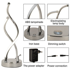 Lámpara de mesa LED "HELIX-T" 8W Regulable