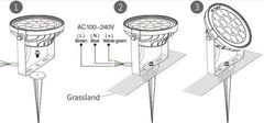 Proyector LED de jardín con pincho 15W RGB+CCT control RF/WiFi | Mi Light