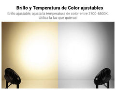 Proyector LED de jardín con pincho 15W RGB+CCT control RF/WiFi | Mi Light