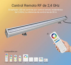 Bañador de pared LED RGB+CCT 48W control RF/WiFi | Mi Light