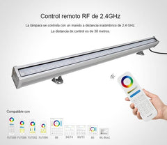 Bañador de pared LED RGB+CCT 24W control RF/WiFi | Mi Light