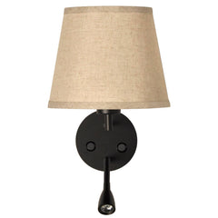 Aplique de pared "PAIR" E27 con foco LED de lectura 3W