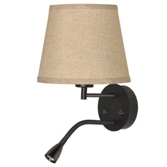 Aplique de pared "PAIR" E27 con foco LED de lectura 3W