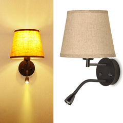 Aplique de pared "PAIR" E27 con foco LED de lectura 3W