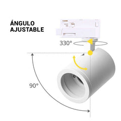 Foco LED para Carril Monofásico Orientable GU10
