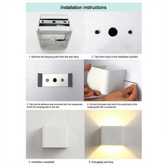Aplique de pared LED "KUUTIO" 6W 529 lumens