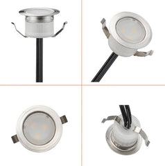 Kit 6 focos LED empotrables en suelo 0,3W 12V-DC IP67