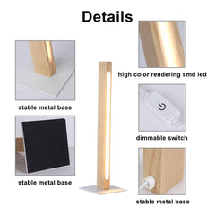 Lámpara de mesa de madera "TOAK" 10W dimable