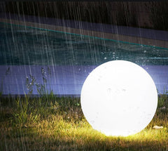 Esfera luminosa LED RGBW RESINA BLANCA, 50CM. 2.4W, IP65, Recargable