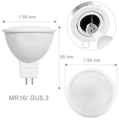Bombilla LED GU5.3 MR16 5W 12V 350lm