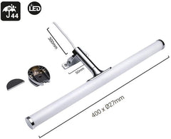 Aplique de baño tubular opal - 3 tipos de fijación - 6W - 540Lm - IP44 - 40cm