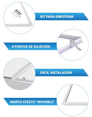 Kit Marco empotrable para Paneles LED 60x60