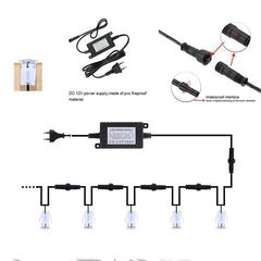 Kit 6 focos LED empotrables escalera o suelo 0,4W 12V-DC IP67