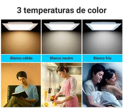 Downlight LED empotrable cuadrado 22W Corte 190 X 190mm