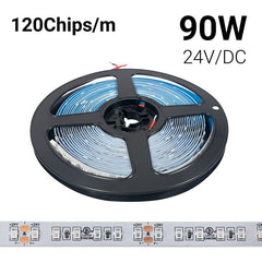 Tira LED 24V DC - 18W/m - Colores - 10mm - IP20 - Rollo 5 metros - 120ch/m