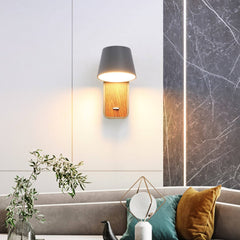 Aplique LED para Dormitorio de Madera rotatorio "KOPPEN" 6W 2700K