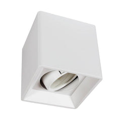 Aplique de techo cuadrado de policarbonato - Orientable - GU10