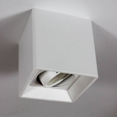Aplique de techo cuadrado de policarbonato - Orientable - GU10