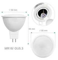Bombilla GU5.3 LED MR16 12-24V DC 5W
