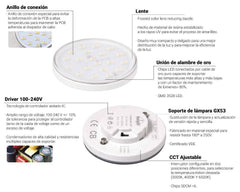 Foco empotrable en suelo LED "CECI 160" - CCT - 10W - Fumagalli - GX53