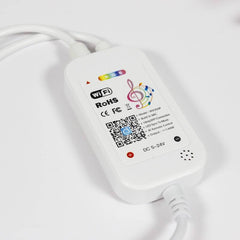 Kit tira LED musical RGB WiFi Alexa/Google Home con fuente, mando y controlador 5 metros