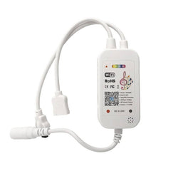 Kit tira LED musical RGB WiFi Alexa/Google Home con fuente, mando y controlador 5 metros