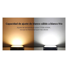 Foco proyector LED RGB+CCT 50W 4200lm - control por RF y WiFi - IP65 FUTT02