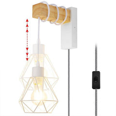 Aplique de pared jaula con cable y enchufe "RODEN"