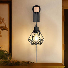 Aplique de pared jaula con cable y enchufe "RODEN"