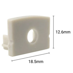 Tapa lateral para perfil de superficie 18x12mm (1ud)