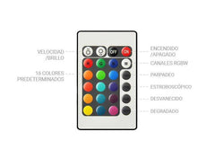 Macetero LED RGBW recargable 12W - Resina blanca - IP65 - 40x40x55cm