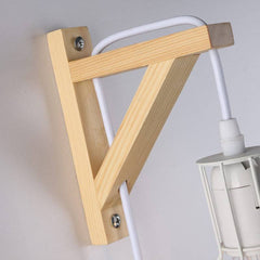 Aplique de pared de madera jaula "MICA" Bombilla incluida