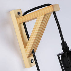 Aplique de pared de madera jaula "MICA" Bombilla incluida