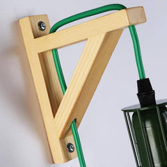 Aplique de pared de madera jaula "MICA" Bombilla incluida