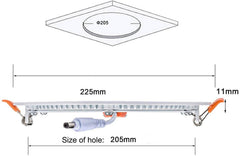 Downlight LED circular empotrable 18W - Corte Ø 205 mm - 5 años de garantía