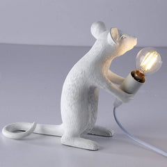 Lámpara de mesa ratón de resina "Stuart"