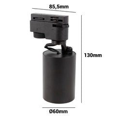 Foco LED para Carril Monofásico Orientable GU10