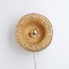 Aplique de mimbre con enchufe "Round"